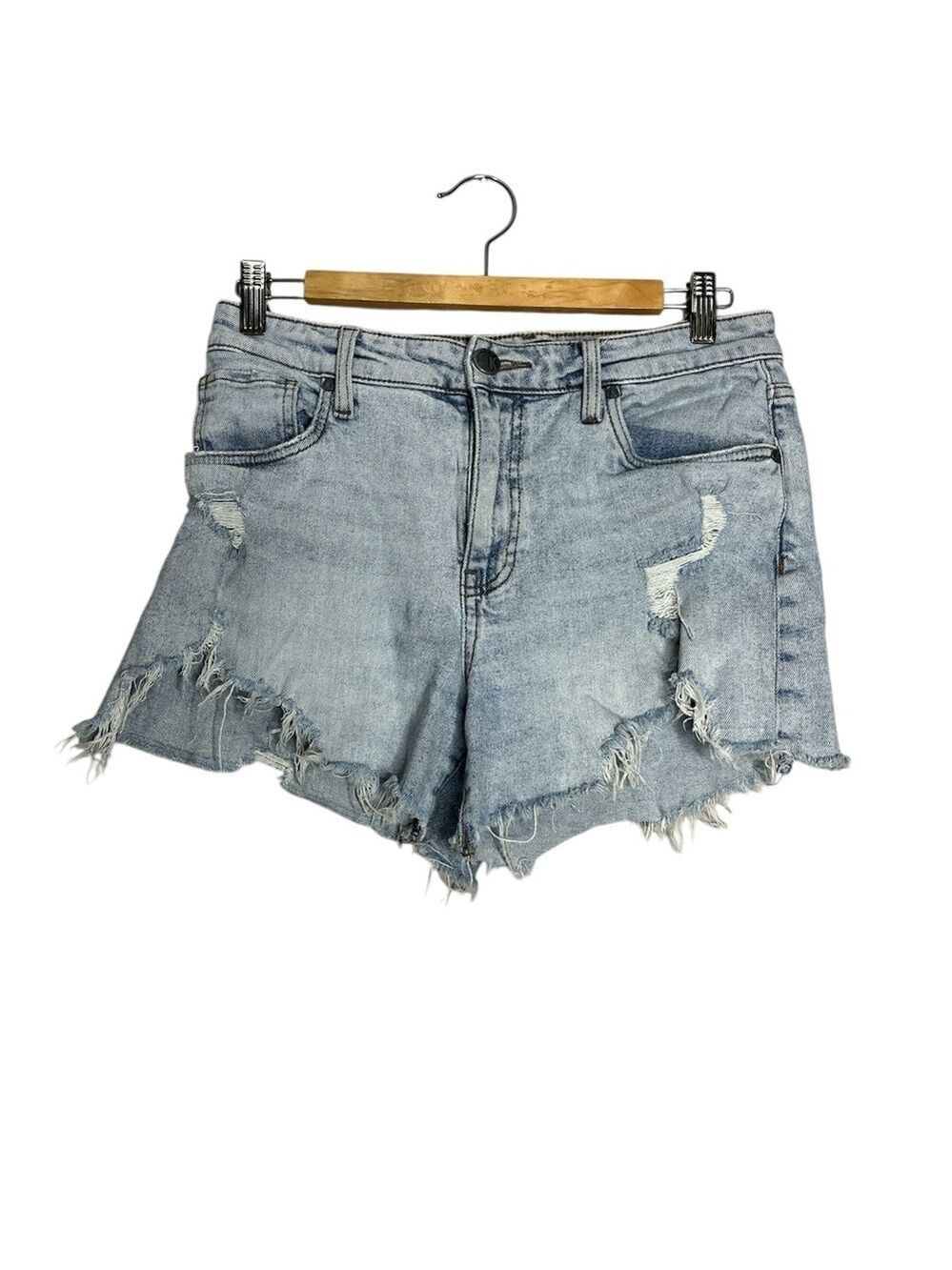 Kut from the Kloth Jane Distressed Blue Jean Denim shorts, size 4